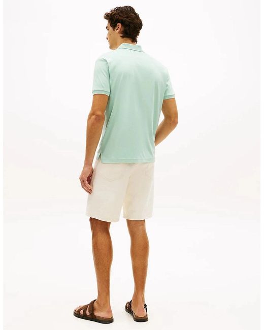 Tommy Hilfiger Green Liquid Cotton Reg Polo Mai Crushed Mint for men
