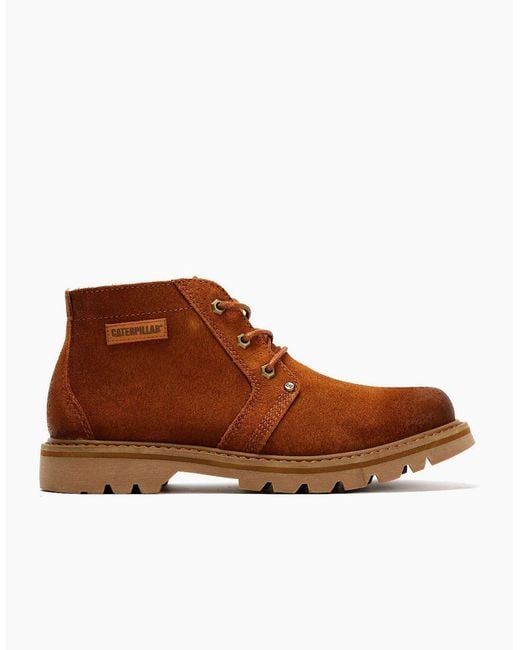 Caterpillar Brown Grader Chukka Suede Syrup Boots for men