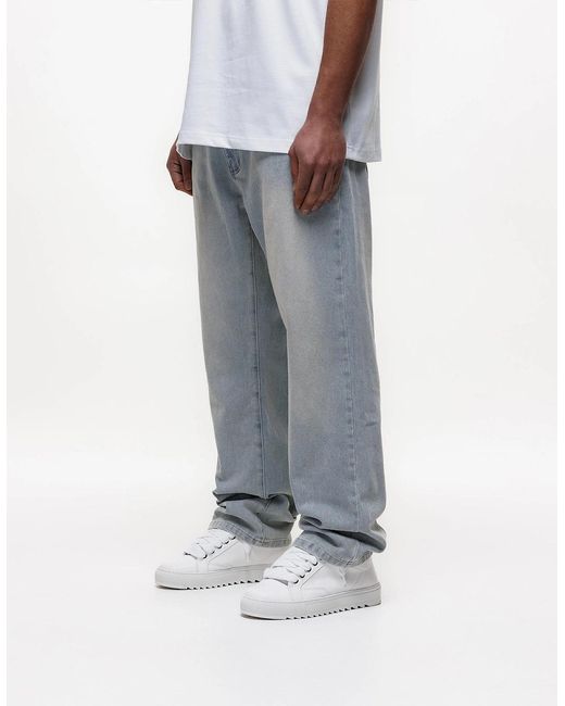 Magrit Gray Core Straight Jeans for men