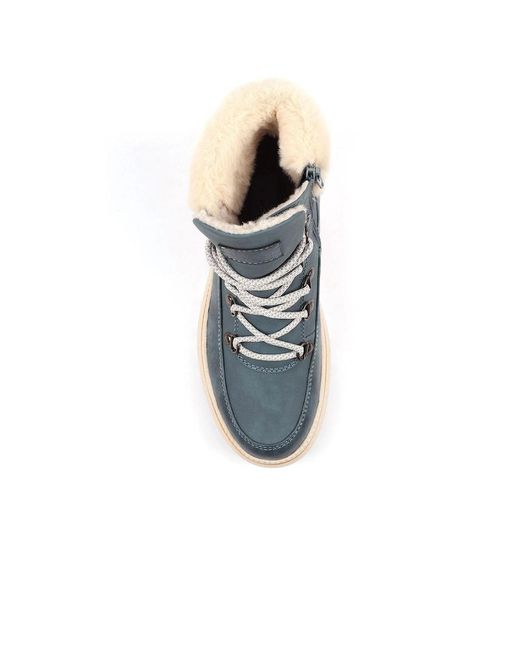 Lunar Blue Evelyn Ankle Boots