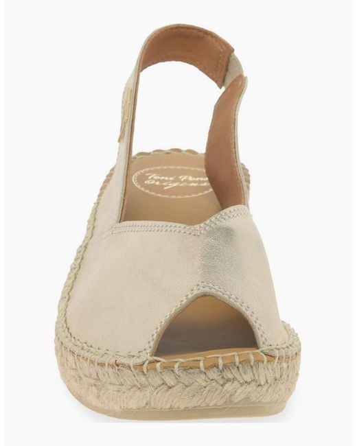 Toni Pons White Bernia Wedge Heel Espadrilles Sandals