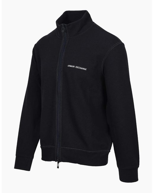ARMANI EXCHANGE Blue Full Zip Sweatshirt Deep for men