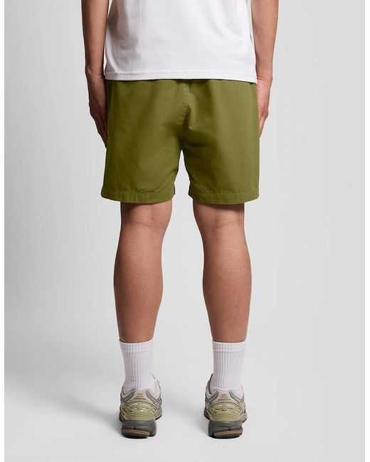 Lyle & Scott White Cotton Twill Shorts for men