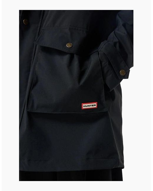 Hunter Blue Lightweight Waterproof Rain Parkas for men