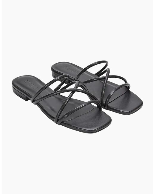 XY London Black Ladies Suzzie Metallic Strappy Sandals
