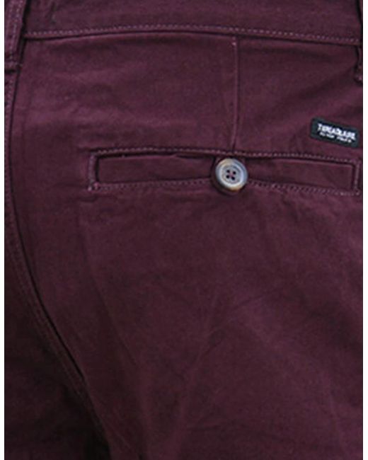 Threadbare Purple Chino Shorts Cotton Knee Length Summer Bermuda Casual Shorts New for men