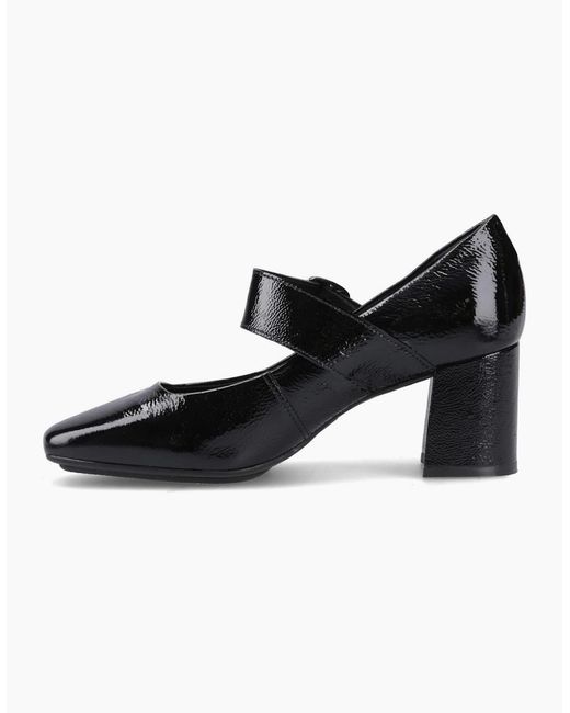 Hush Puppies Black Celcilia Buckle Court Shoes