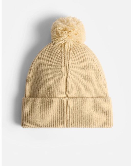 Hunter Natural Brenig Ribbed Pom Beanie