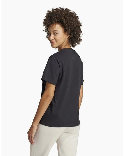 Adidas Black Logo Print Crew Neck Short Sleeve Jersey T-Shirt