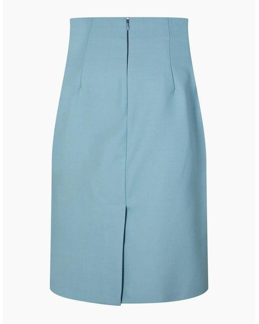 Off-White c/o Virgil Abloh Blue Knee Length A-Line Skirt