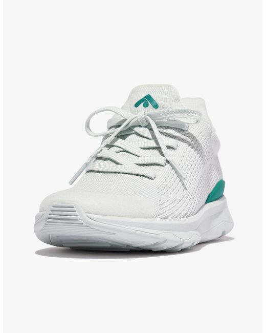 Fitflop White Vitamin Ffx Color-Pop Sports Trainers Seafoam/Tahiti