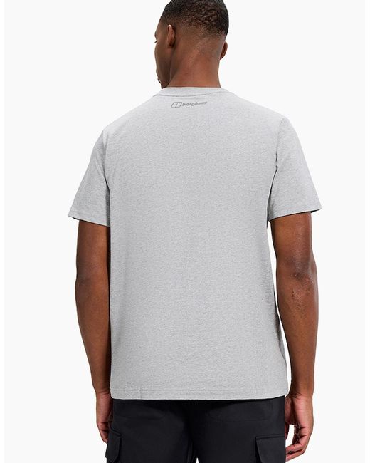 Berghaus Gray Glitched Blocks T-Shirt for men