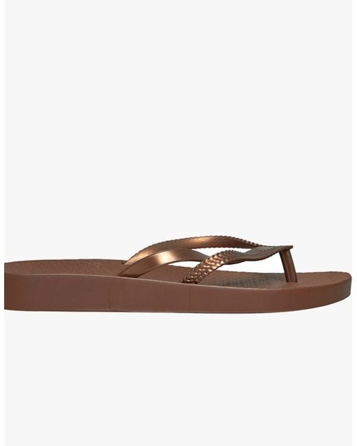 Ipanema Brown Bossa Soft Platform Vegan Flip-Flops Bronze