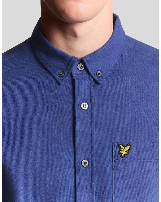 Lyle & Scott Blue Flannel Shirt for men