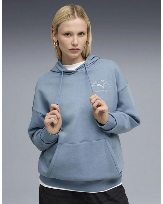 PUMA Blue Class Relaxed Overhead Tech Fleece Hoodie