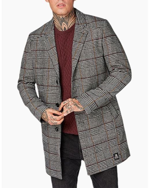 Tom Tailor Gray Trench Over Coat Wool Winter Long Jacket Formal Office Outwear for men