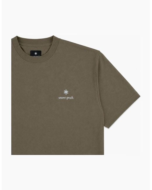 Snow Peak Green Snow Peak Logo T-Shirt Dark for men