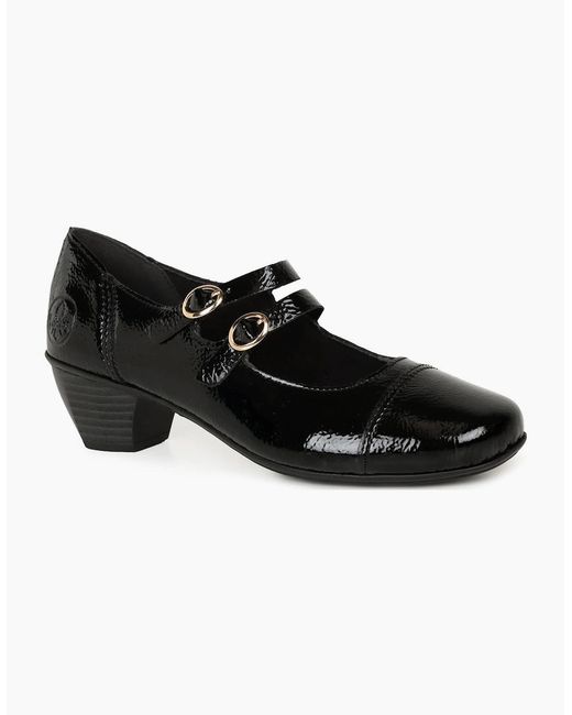 Rieker Black Tango Mary Jane Court Shoes