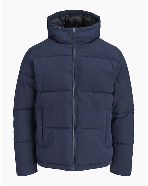 Jack & Jones Blue Galaxy Puffer Padded Jacket for men