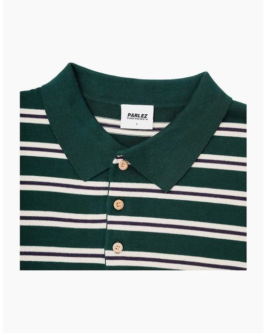 Parlez Green Crossfield L/S Deep Knit Polo for men