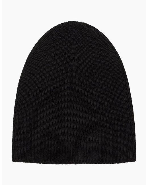 DSquared² Black Tonal Flag Beanie Hat for men