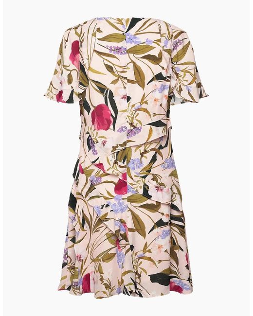 Ted Baker Multicolor Issiia Frill Detail Pale Mini Dress
