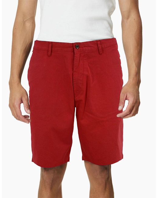 Gant Red Chino Shorts Casual Cotton Knee Combat Summer Golf Half Pants Plain for men