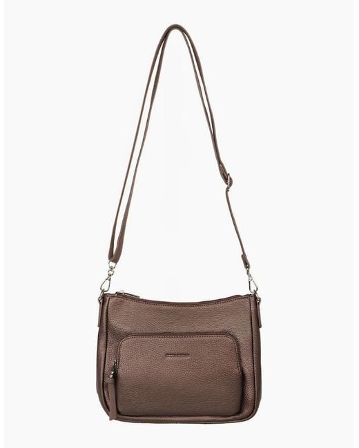 David Jones Brown Bordeaux Shoulder Bag
