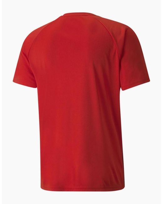 PUMA Red Teamliga Striped Jersey T-Shirt for men