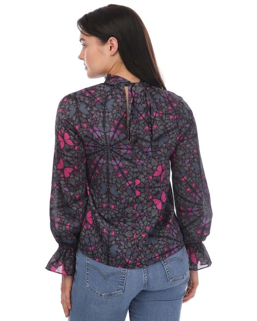 Ted Baker Gray Heiydii High Neck Blouse