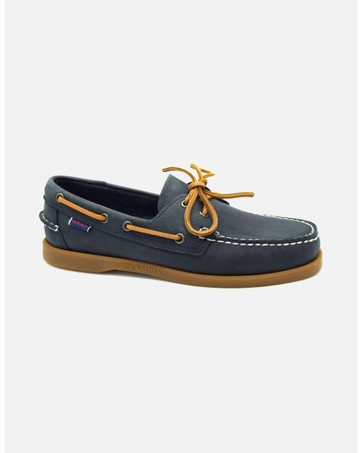 Sebago Blue Portland Crazy Horse 70015H0 Boat Shoe for men