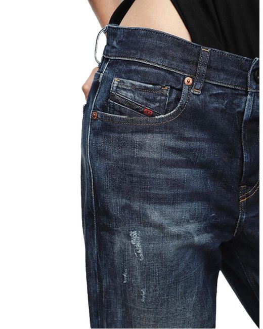 DIESEL Blue Aryel 089Al Jeans Denim Stretch Regular Straight Waist Fit Pants