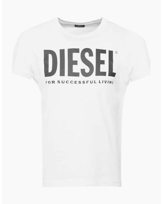DIESEL White T Diego Logo T Shirts Short Sleeved Casual Top Summer Cotton Tee New for men