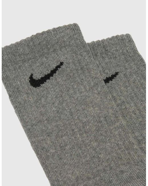 Nike Black Everyday Dri Fit Crew Socks 3 Pack