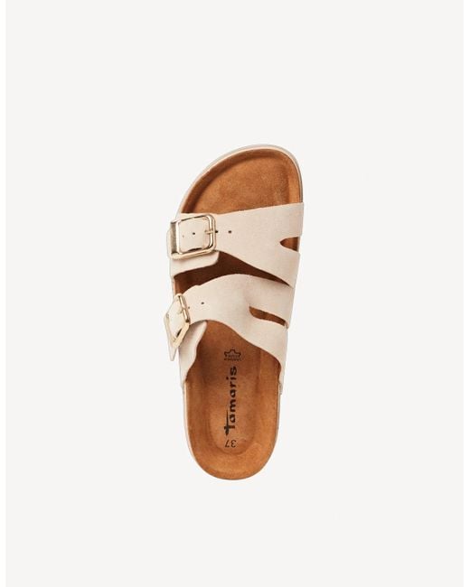 Tamaris Pink 1-27500-44-375 Leather Mule Antelope