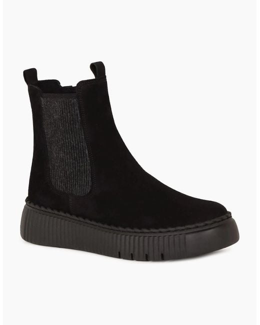 Gabor Black Relaxed Chelsea Boots