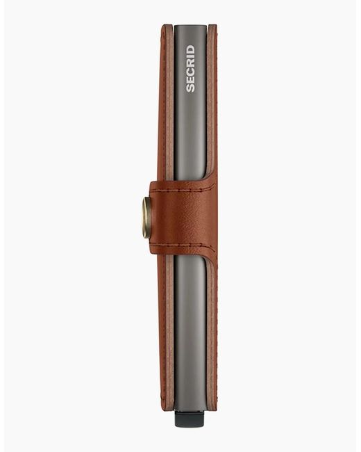 Secrid Brown Mini Wallet Texano Saddle for men