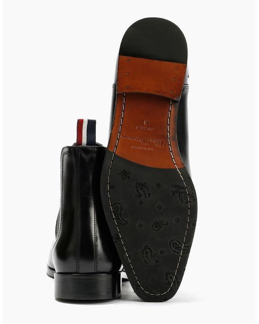 Ben Sherman Black Kendrick Leather Boots for men