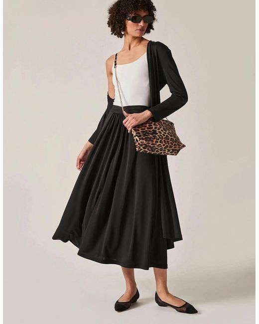 James Lakeland Black Jersey Midi Skirt