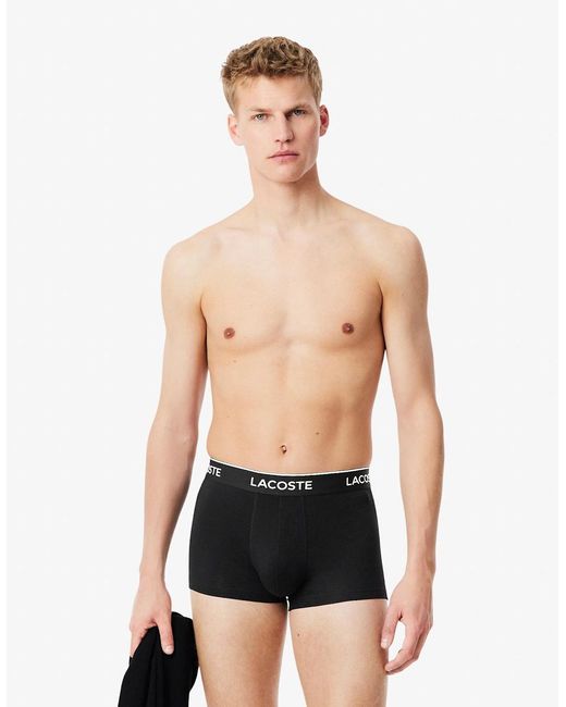 Lacoste Black 3-Pack Of Trunks for men