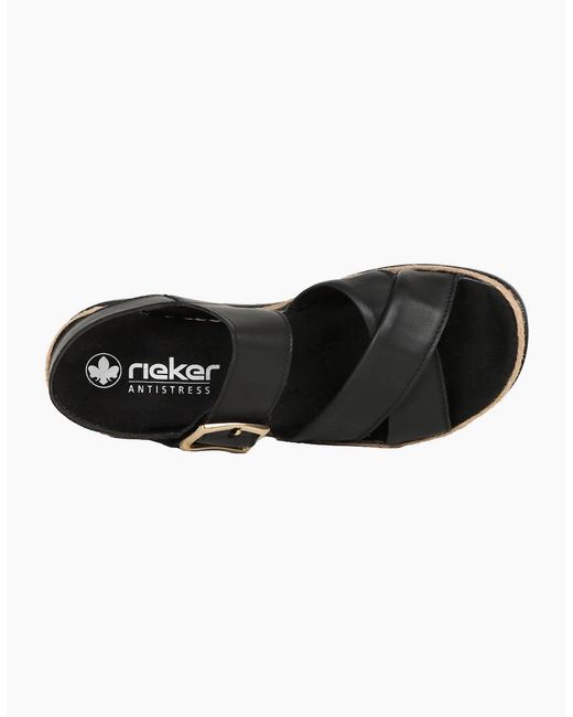 Rieker Black Cayman Sandals