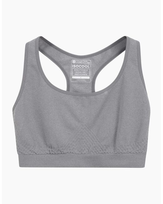 Mountain Warehouse Gray Ladies Anti-Chafe Seamless Sports Bra