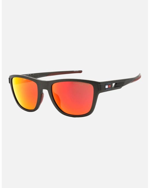 Tommy Hilfiger Red Ml Hc Lens Metal Sunglasses for men