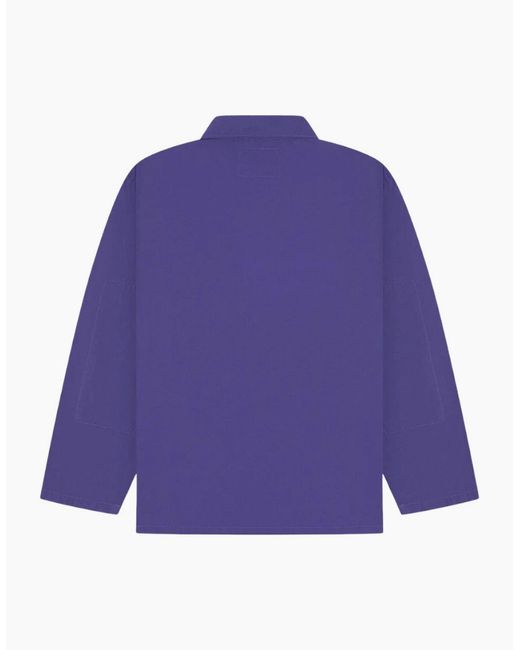 Uskees Purple #3001 Burst Grape Buttoned Overshirt for men