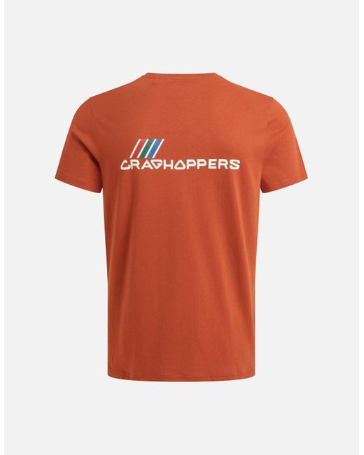Craghoppers Red Lucent Back Print Short-Sleeved T-Shirt for men