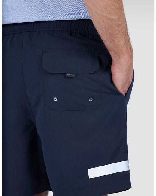 Paul & Shark Blue Swim Shorts With Print for men