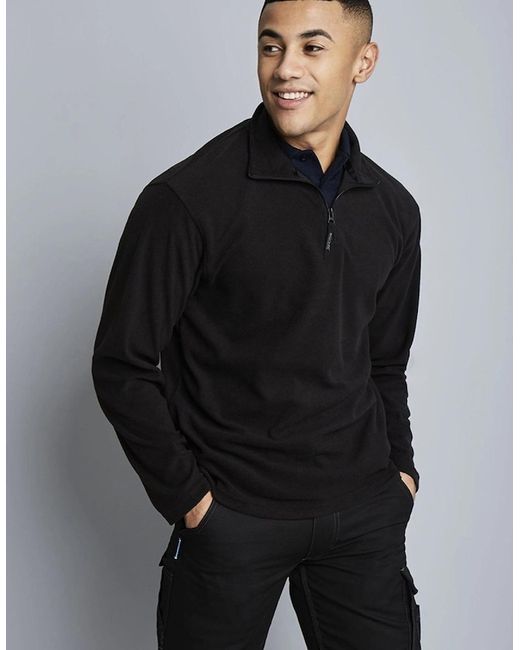 Regatta Blue Micro Zip Neck Fleece Top (170 Gsm) for men