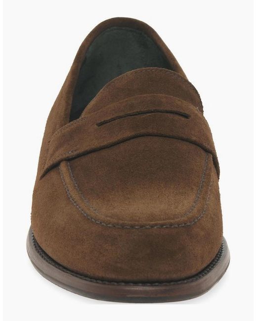 Loake Brown Wiggins Penny Loafers for men