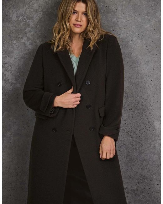 Live Unlimited London Black Double Breasted Coat