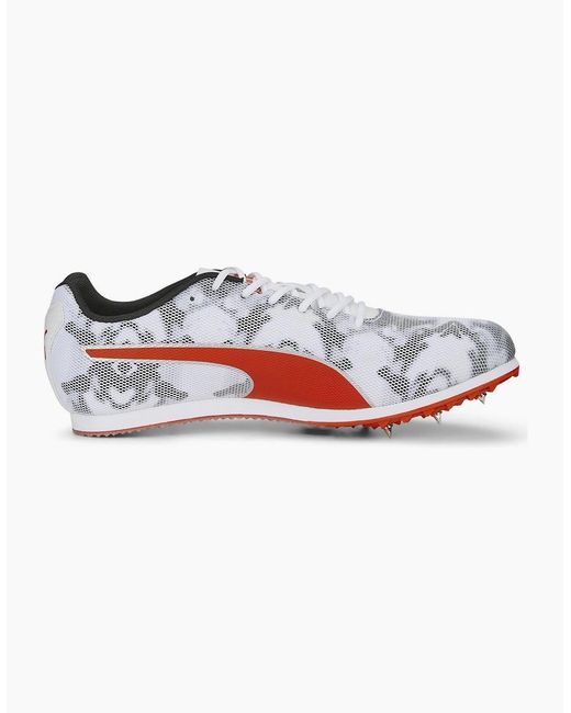PUMA White Evospeed Star 8 Track Running Spikes for men